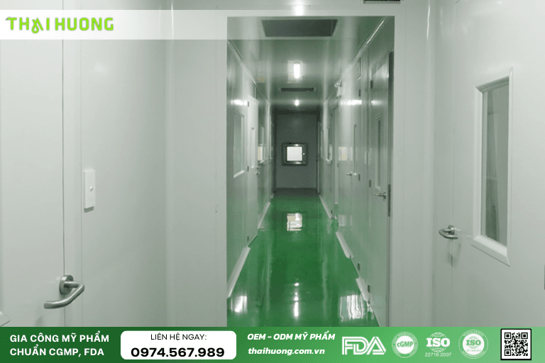 Nhà máy sản xuất mỹ phẩm Long Phụng Khang được xây dựng theo tiêu chuẩn CGMP