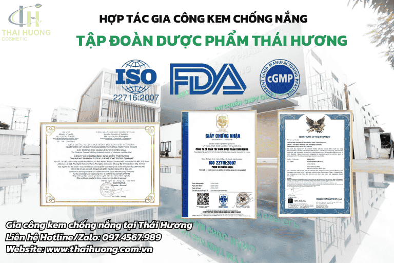 Tập đoàn dược phẩm Thái Hương - đối tác uy tín hàng đầu khi gia công kem chống nắng