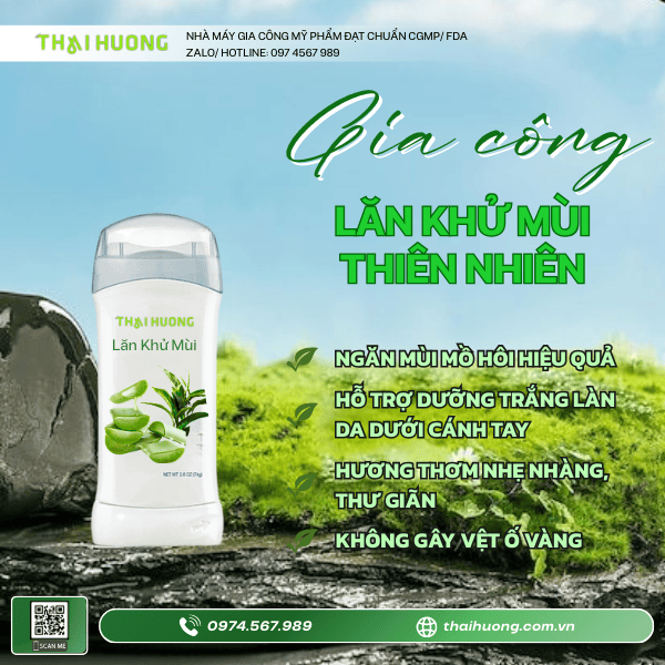 Lăn khử mùi thiên nhiên dạng thỏi