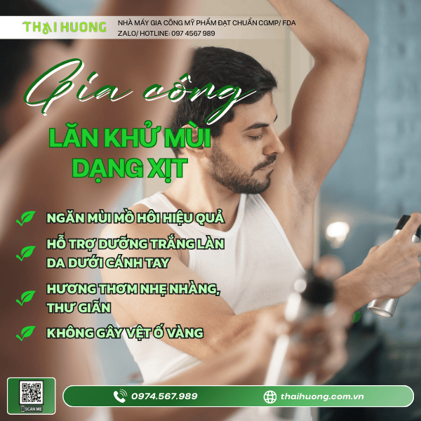 Gia công khử mùi thiên nhiên dạng xịt