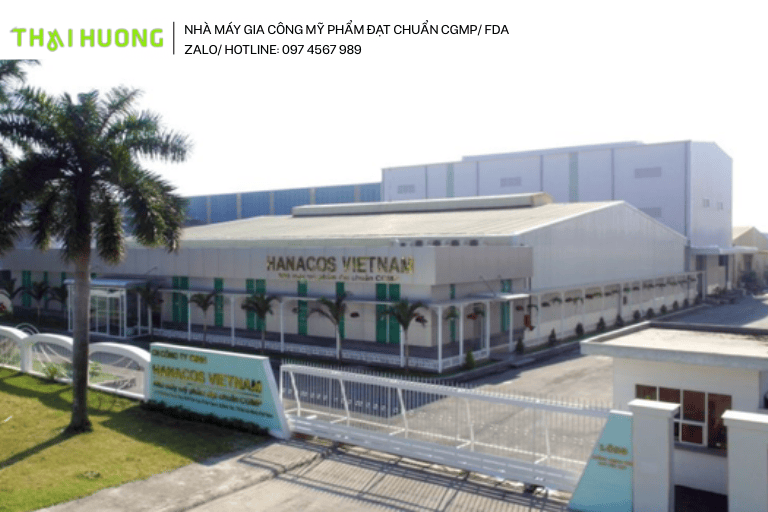 Khu nhà máy của đơn vị gia công mỹ phẩm Hanacos Việt Nam
