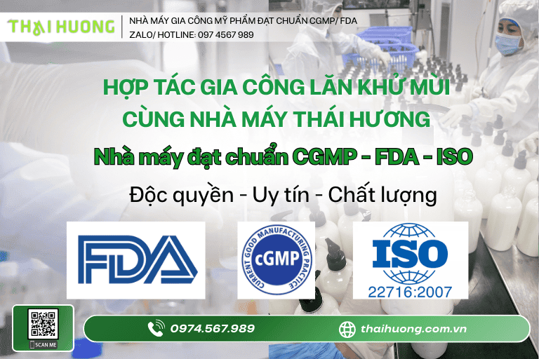 Hợp tác gia công lăn khử mùi cùng Tập đoàn Dược phẩm Thái Hương