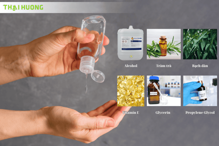 Thành phần chính có trong nước rửa tay khô