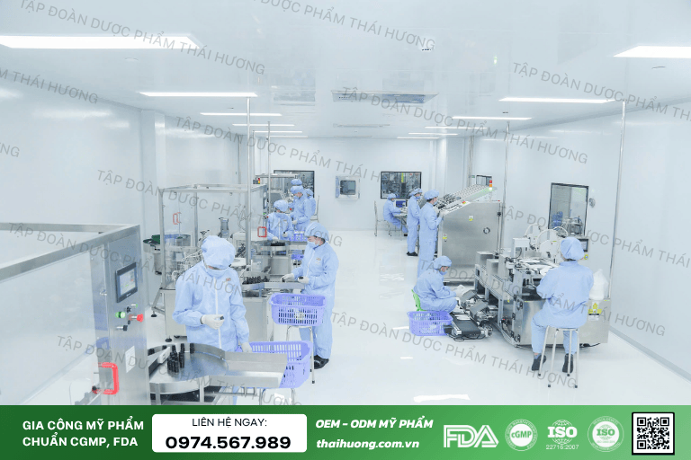 Thái Hương tự hào sở hữu những máy móc, công nghệ tiên tiến chuyên sản xuất mỹ phẩm xuất khẩu