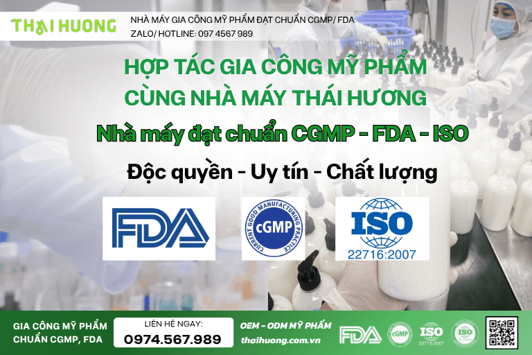 Thái Hương là một trong những nhà máy đầu tiên đạt chứng nhận cGMP, FDA tại Miền Bắc