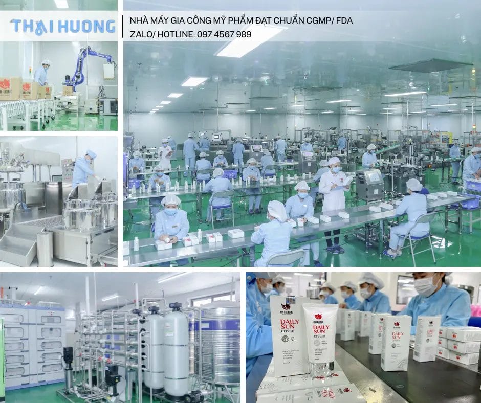Quy trình 8 bước gia công mỹ phẩm trọn gói tại Thái Hương